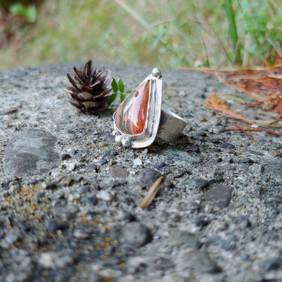 Larsonite Jasper & Sterling Silver Ring - Issabeau Jewelry - Picture 6 of 11